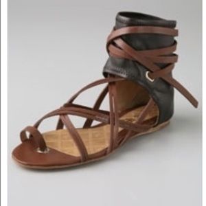 L.A.M.B FATIN Brown gladiator sandals